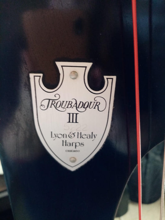 Pre-Loved Lyon & Healy TROUBADOUR 3, 36st Lever Harp image 1