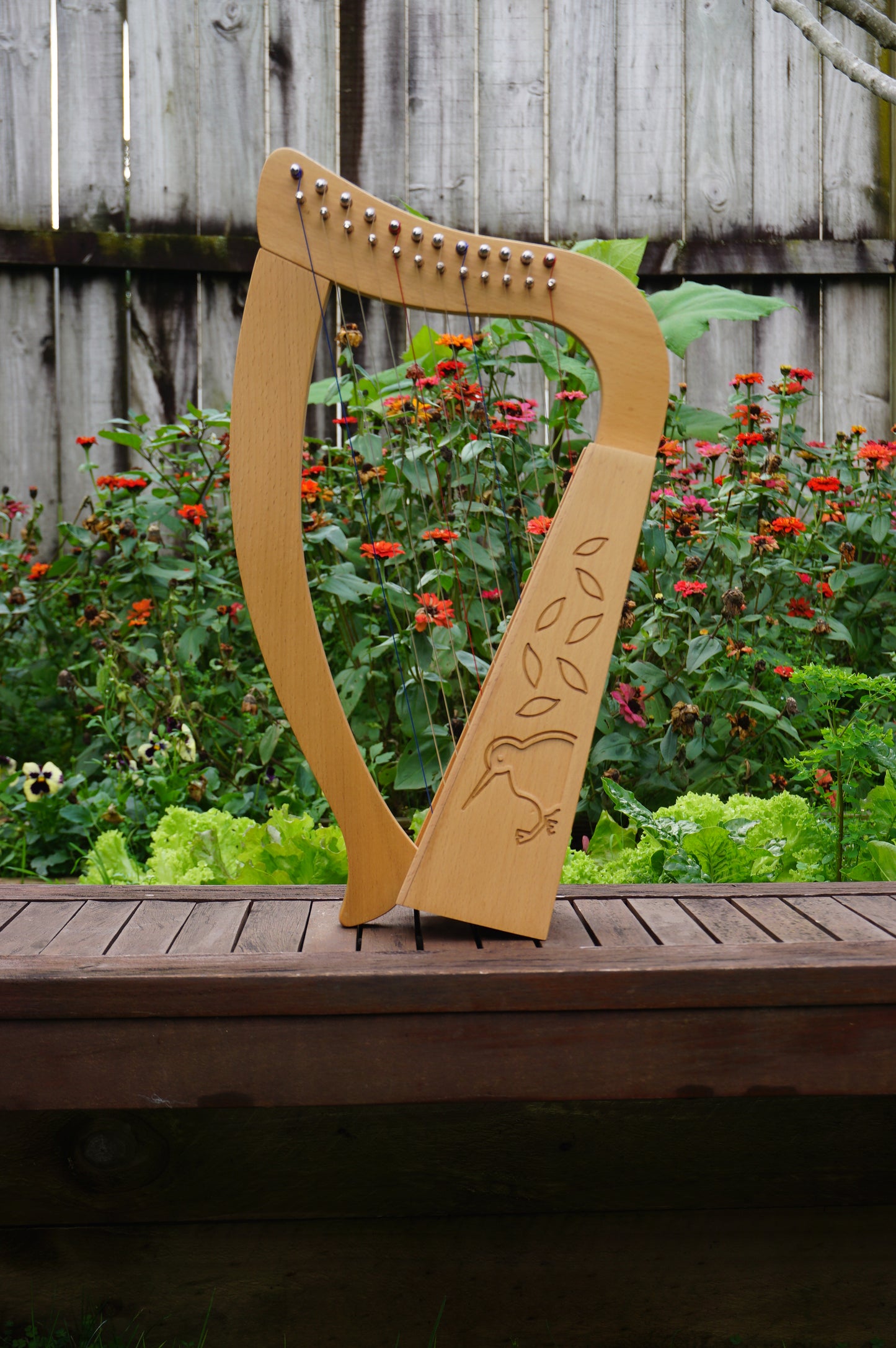 Harpitree-Harp Kiwi Beechwood 12st Baby Harp set image 0