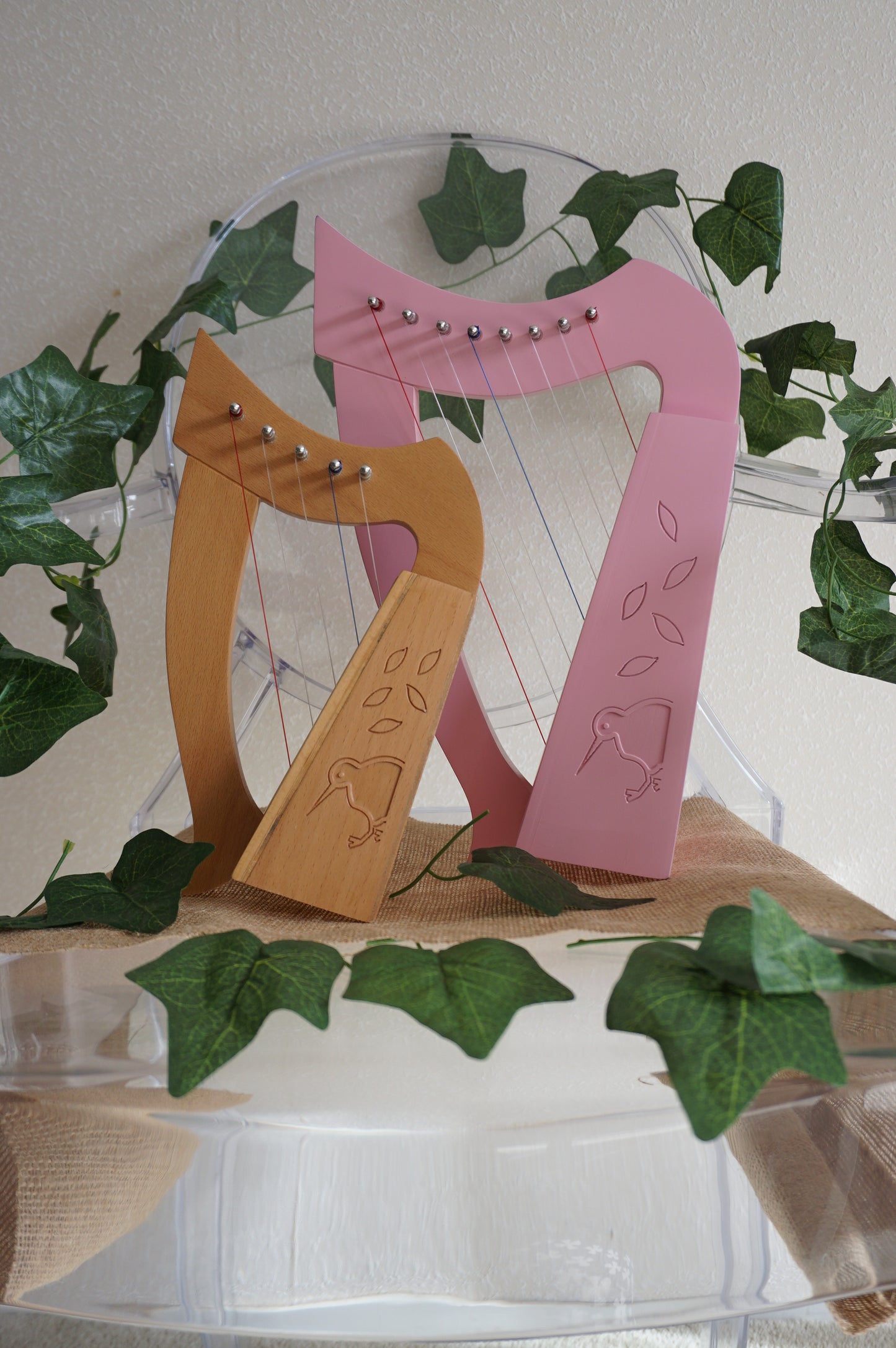 Harpitree-Harp Kiwi 8st Mini Harp - Pink image 3