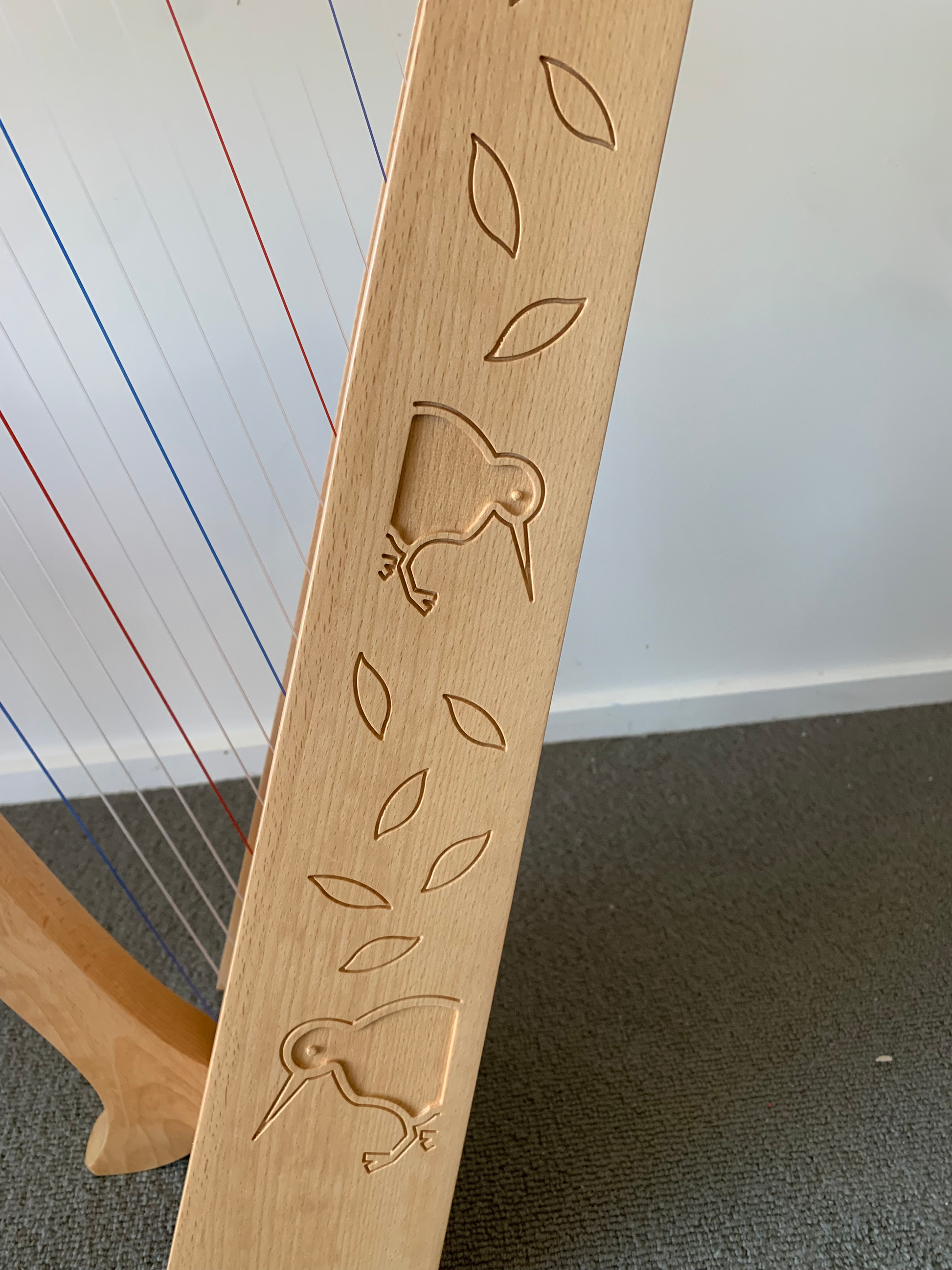 Harpitree-Harp Kiwi 19st Full-Levered (Pro Lever) Harp Natural Set image 2