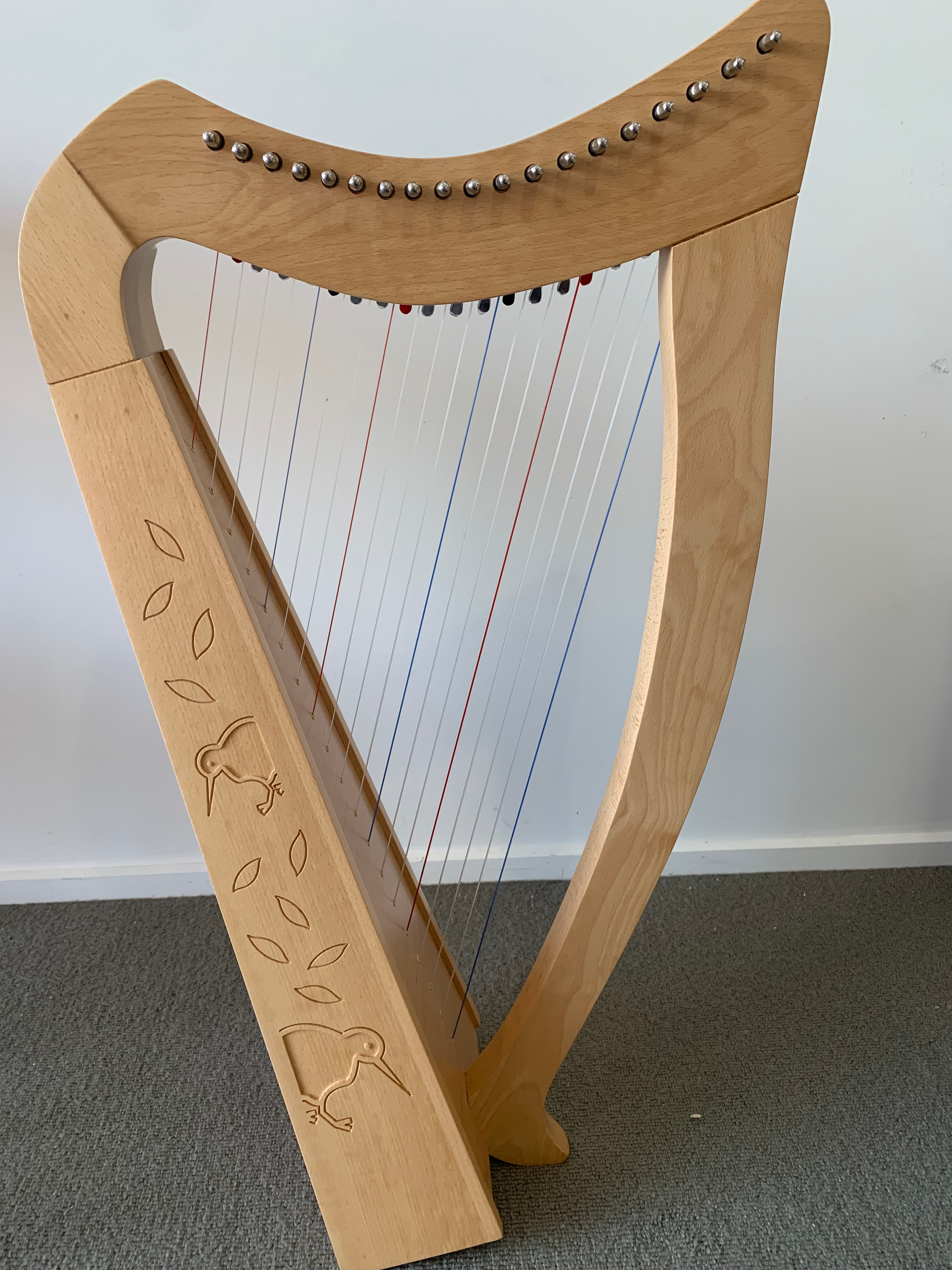 Harpitree-Harp Kiwi 19st Full-Levered (Pro Lever) Harp Natural Set image 3