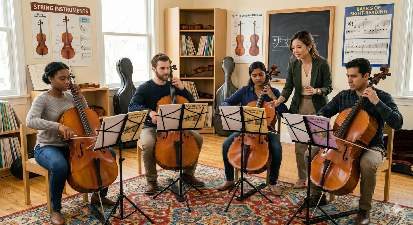 [Botany/Sat 11.30am] Adult Intro cello 4-week course