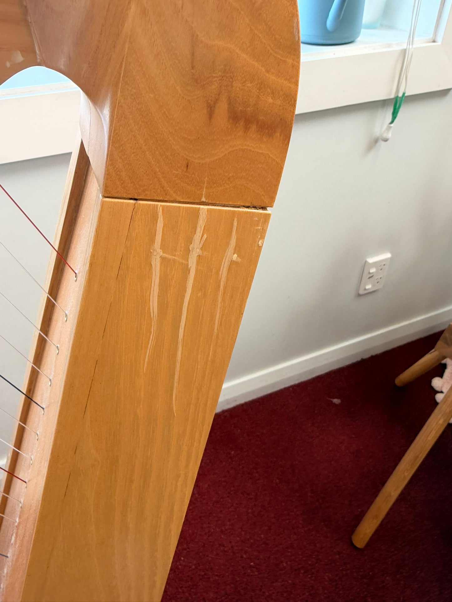 [sample sale] 36st lever harp natural wood