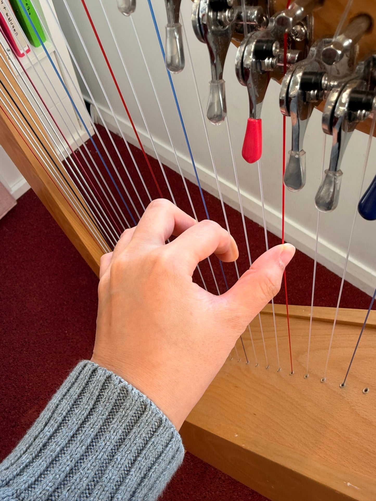 [sample sale] 36st lever harp natural wood