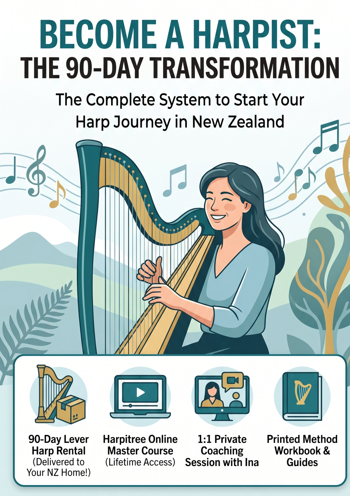 Become a Harpist: The 90-Day Harp Starter Package