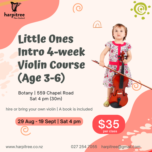 [Botany/Sat 4pm] Little Ones Violin Intro 4-week course (3-6 years old)