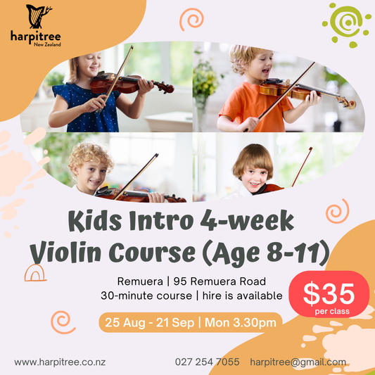 [Remuera/Mon 3.30pm] Kids Violin Intro 4-week course (6-11 years old)
